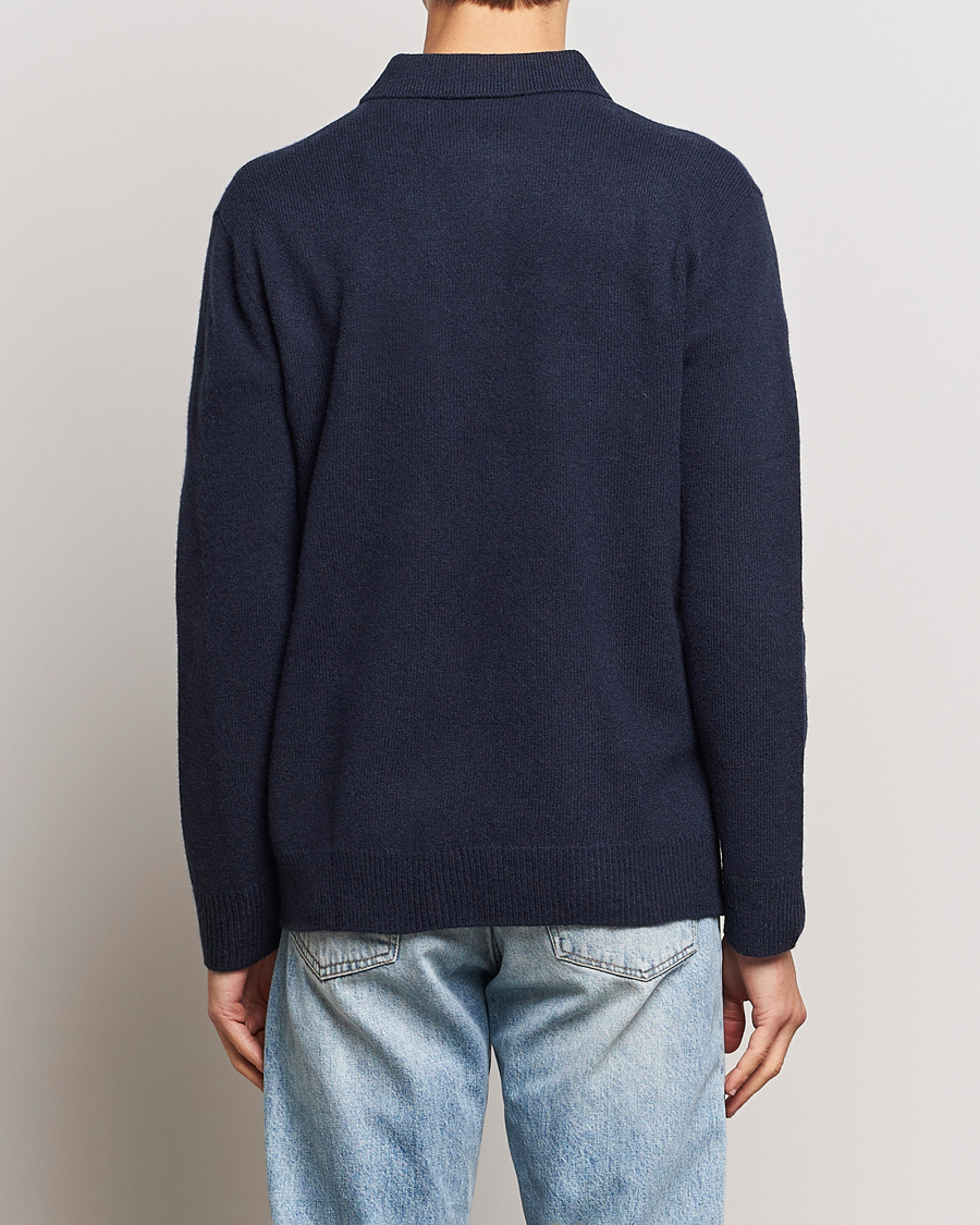 Herren | Pullover | A Day's March | Avoch Lambswool Polo Navy