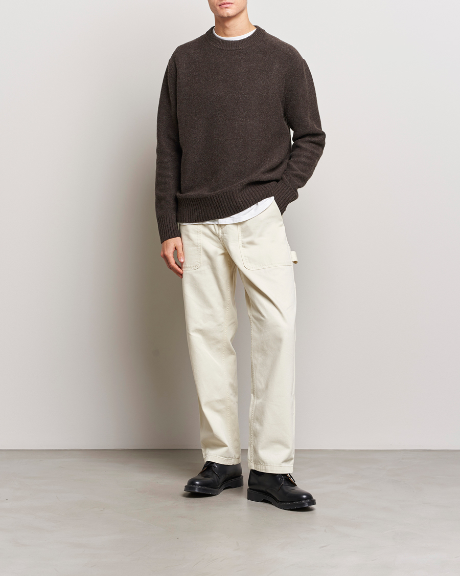 Herren | Pullover | A Day's March | Tietar Boiled Merino Sweater Java Brown