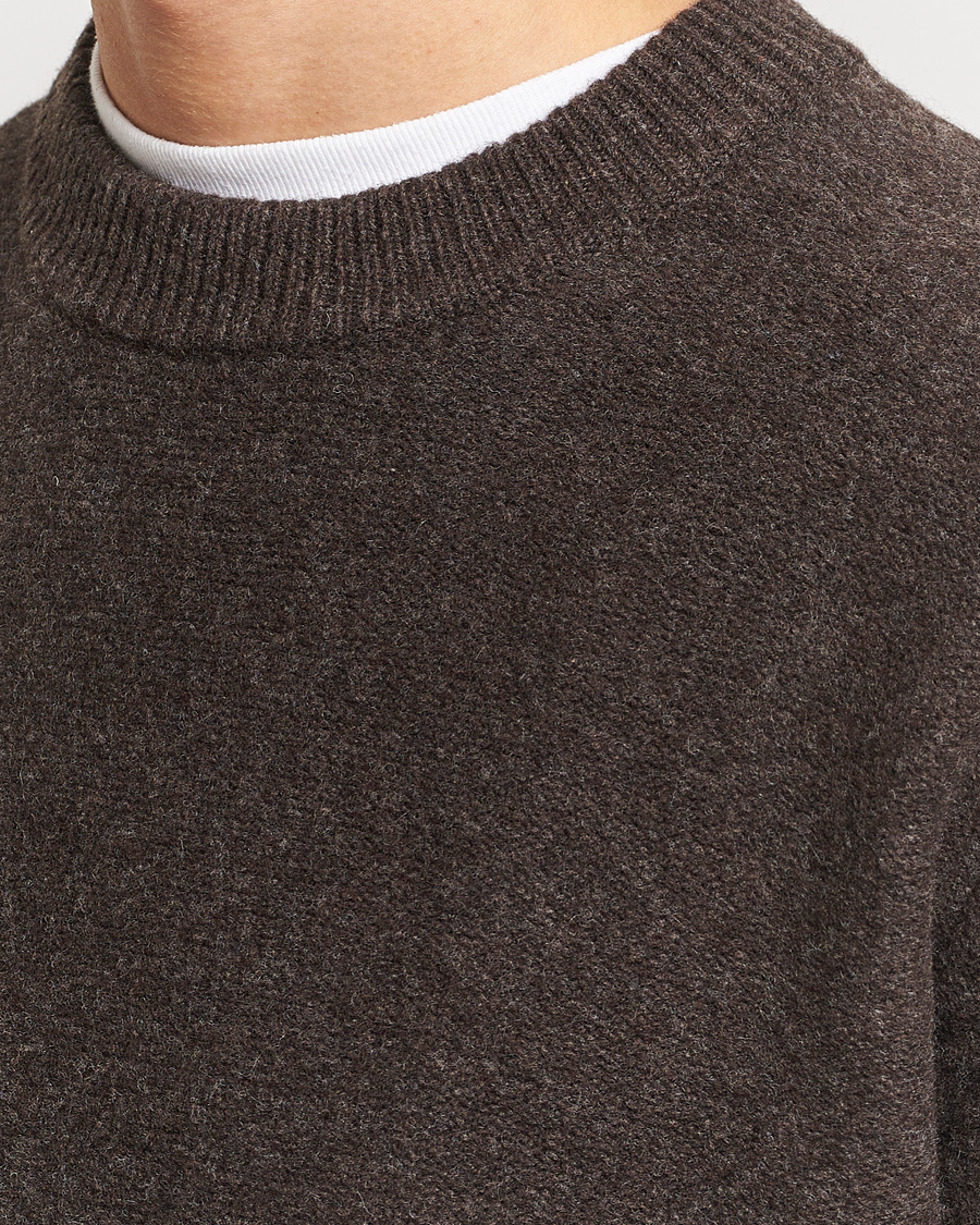 Herren | Pullover | A Day's March | Tietar Boiled Merino Sweater Java Brown