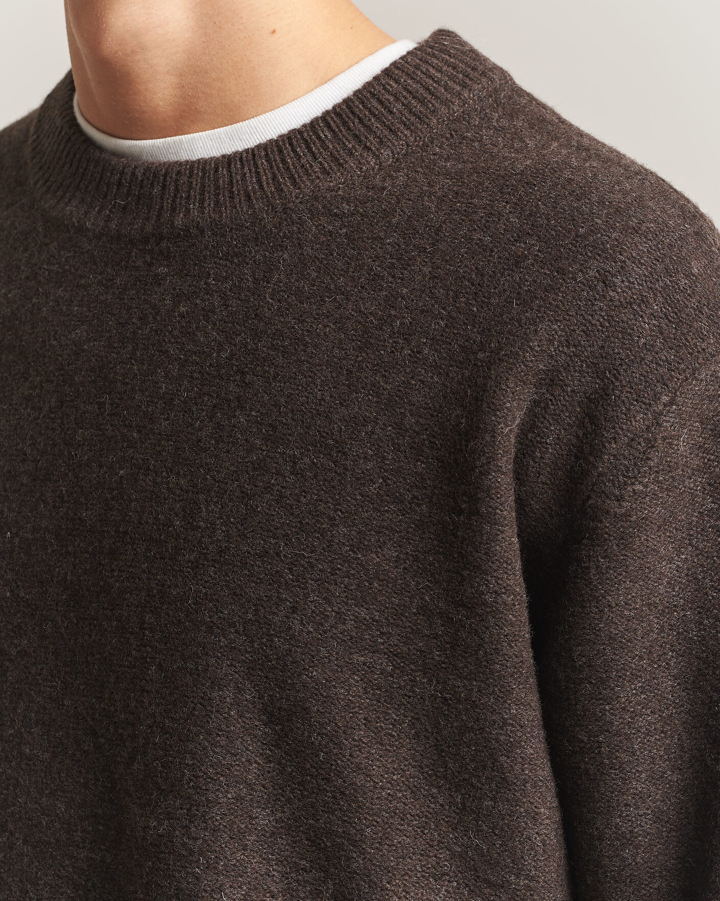Herren | Pullover | A Day's March | Tietar Boiled Merino Sweater Java Brown