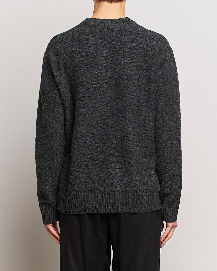 Herren | Pullover | A Day's March | Tietar Boiled Merino Sweater Anthracite