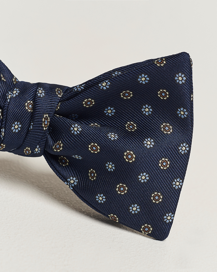 Herren | E. Marinella Silk Bow Tie Navy | E. Marinella | Silk Bow Tie Navy
