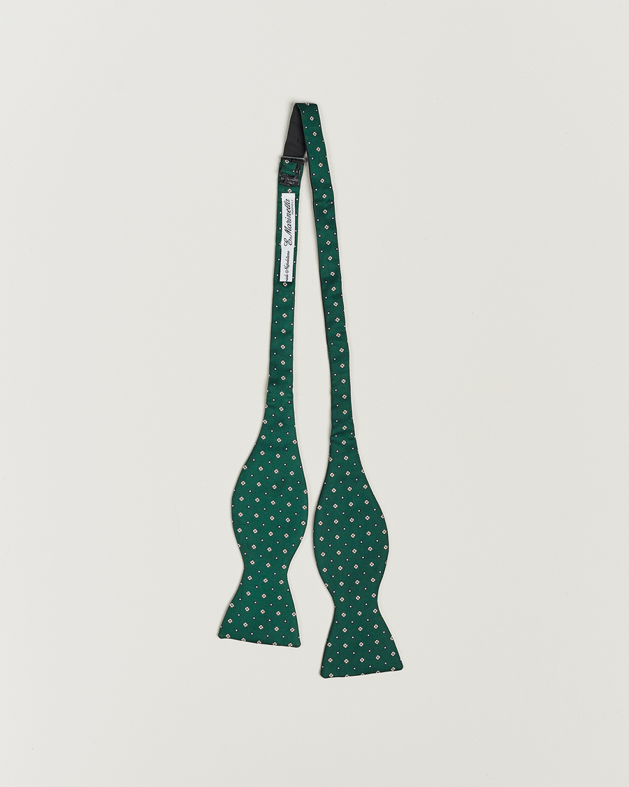 Herren | E. Marinella Silk Bow Tie Dark Green | E. Marinella | Silk Bow Tie Dark Green