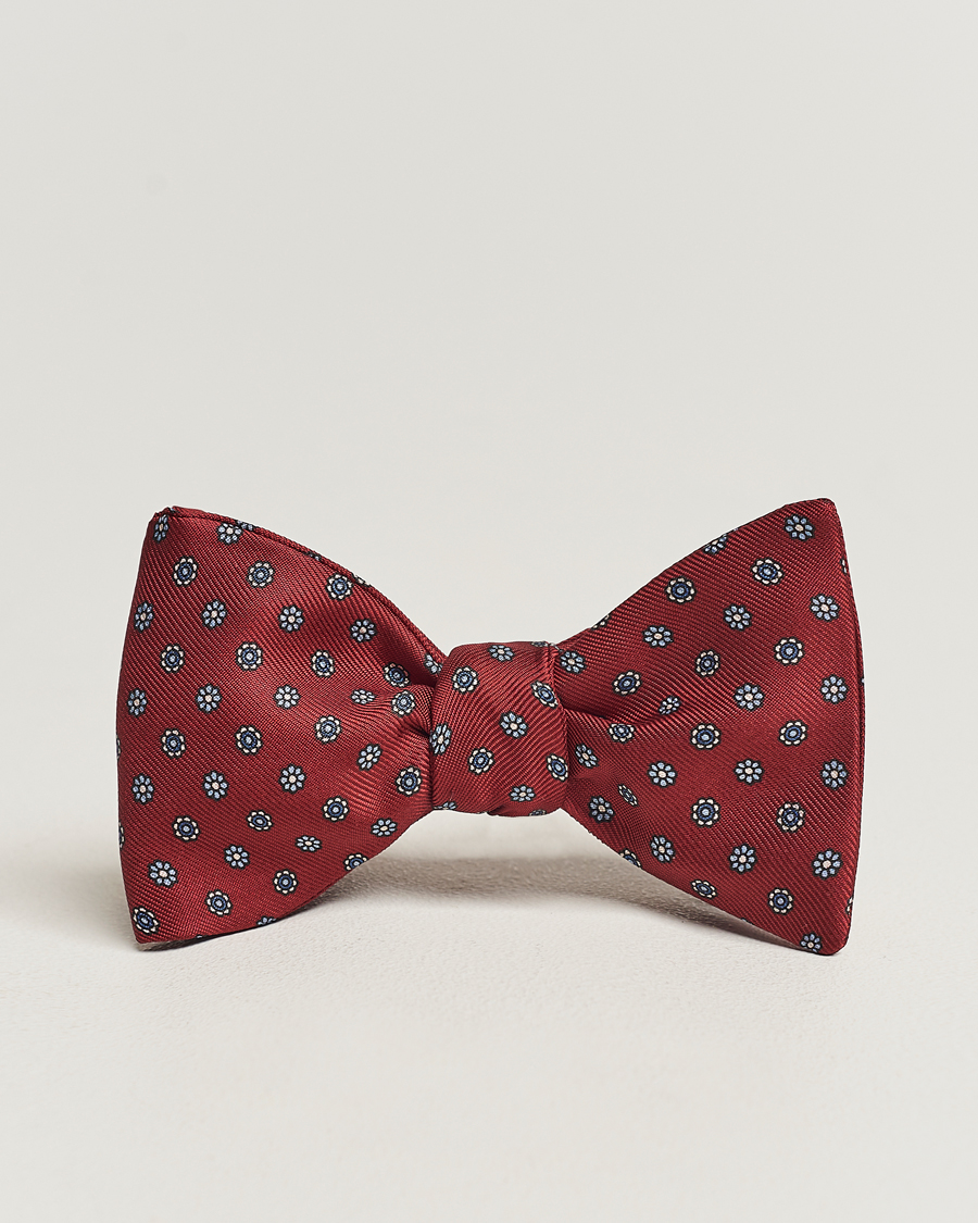 Herren | E. Marinella Silk Bow Tie Burgundy | E. Marinella | Silk Bow Tie Burgundy