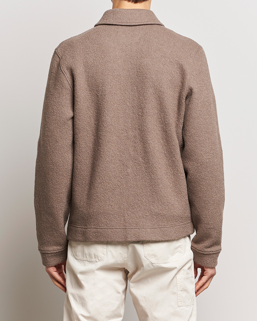 Herren | Pullover | Samsøe Samsøe | Hannes Boiled Wool Full Zip Fallen Rock