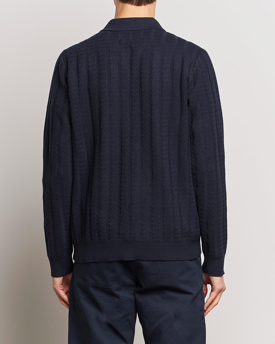 Herren | Pullover | Samsøe Samsøe | Gabriel Structured Knitted Half Zip Salute Navy