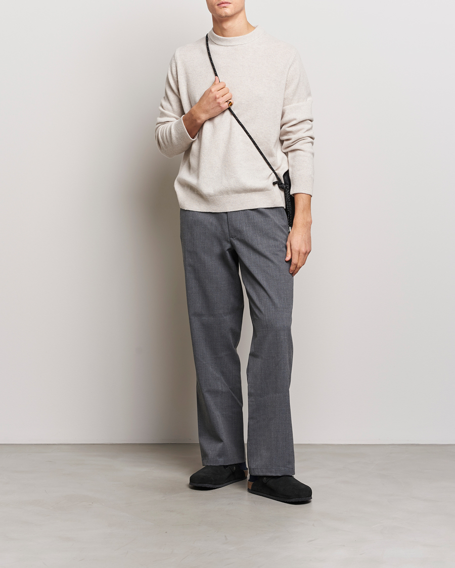 Herren | Pullover | Samsøe Samsøe | Isak Merino Knitted Sweater Silver Lining