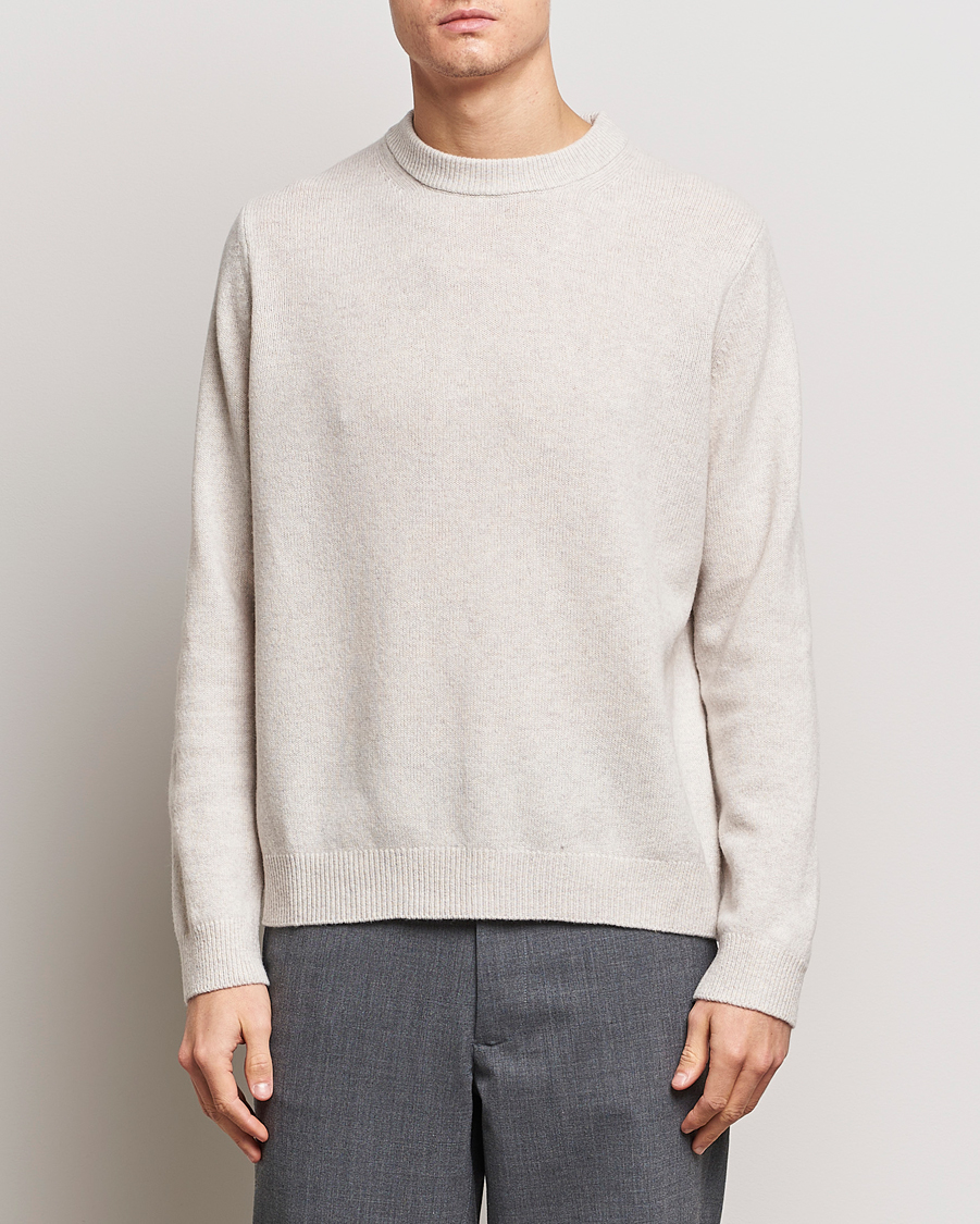 Herren | Pullover | Samsøe Samsøe | Isak Merino Knitted Sweater Silver Lining