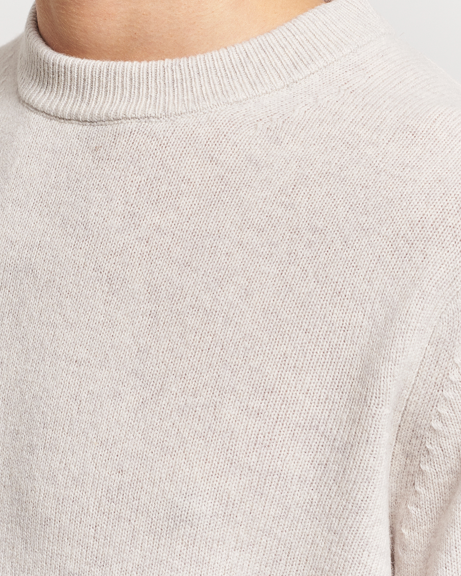 Herren | Pullover | Samsøe Samsøe | Isak Merino Knitted Sweater Silver Lining