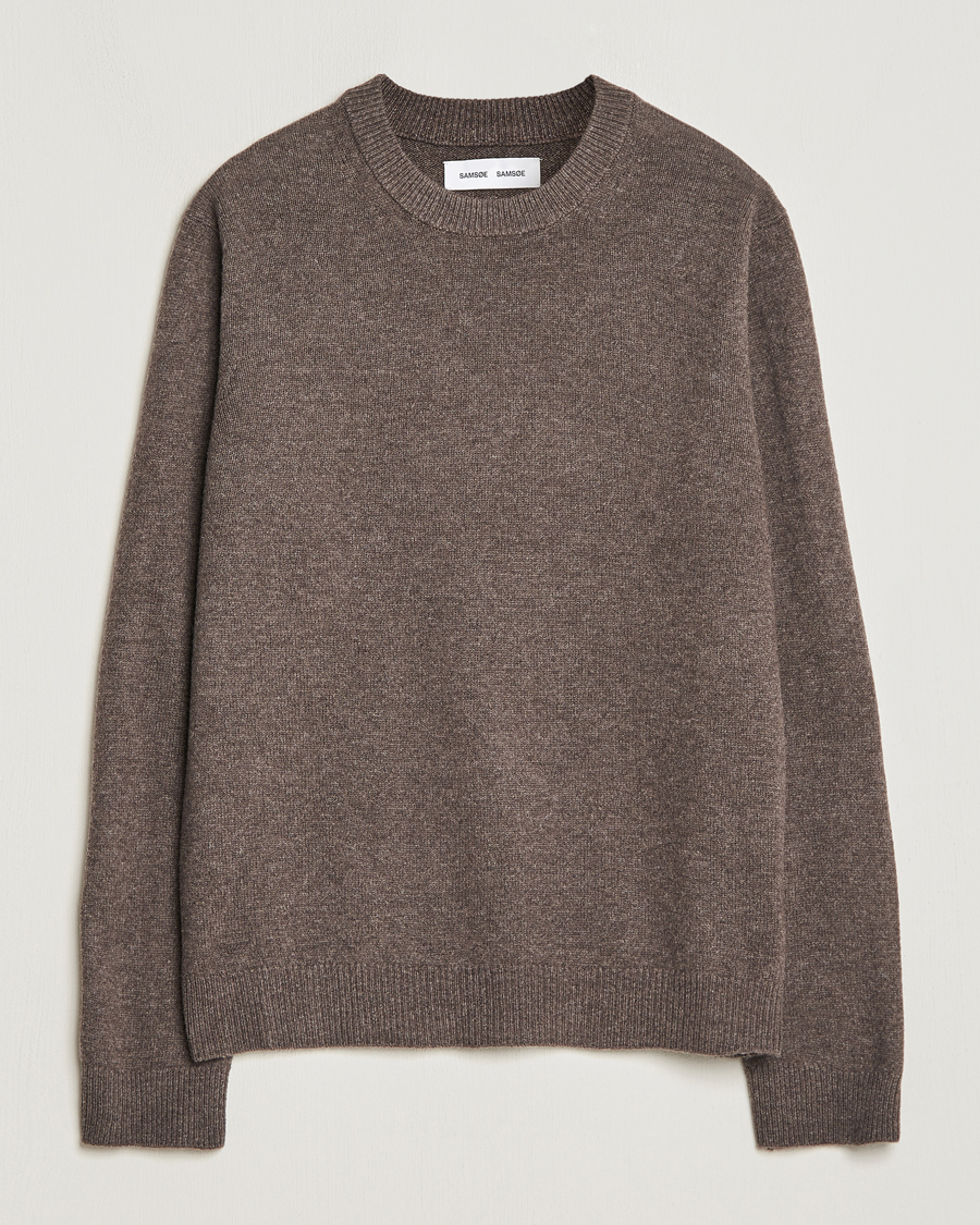 Herren | Pullover | Samsøe Samsøe | Isak Merino Knitted Sweater Major Brown