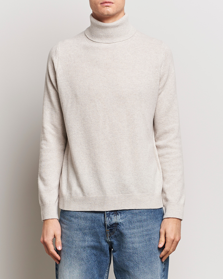 Herren | Pullover | Samsøe Samsøe | Isak Merino Knitted Turtleneck Silver Lining