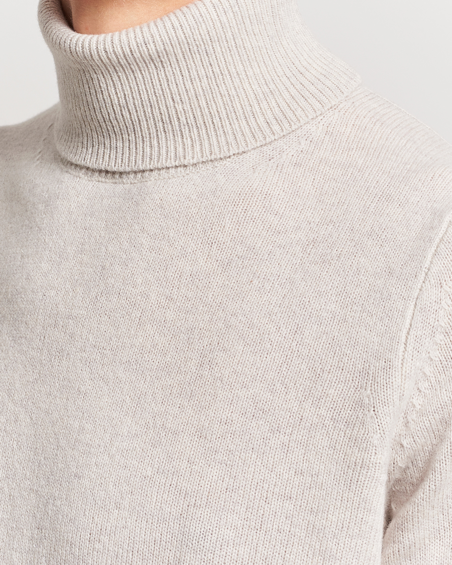 Herren | Pullover | Samsøe Samsøe | Isak Merino Knitted Turtleneck Silver Lining