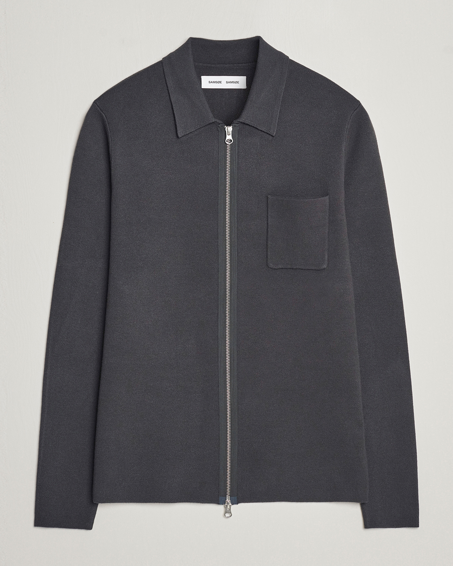 Herren | Pullover | Samsøe Samsøe | Guna Full Zip Volcanic Ash