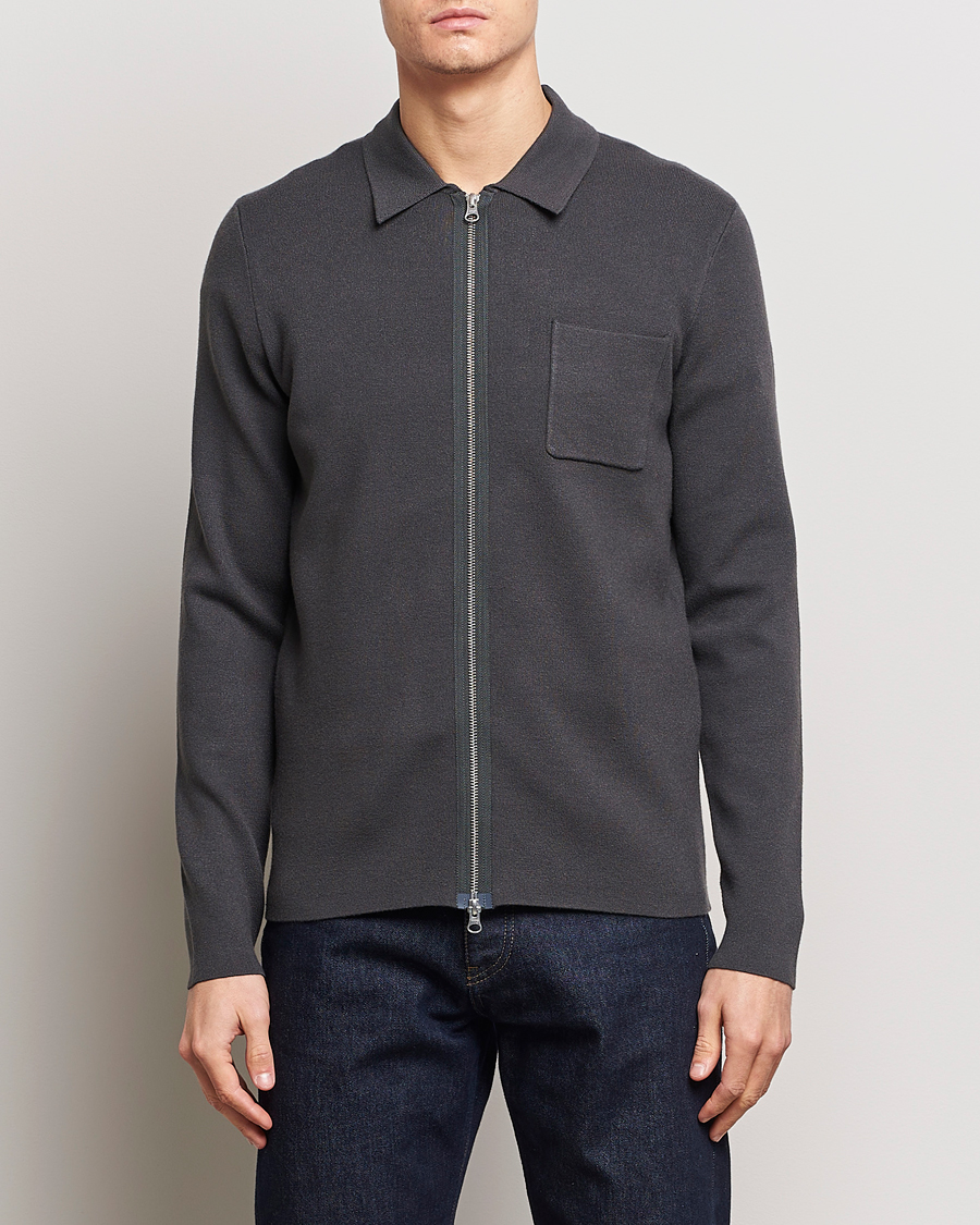 Herren | Pullover | Samsøe Samsøe | Guna Full Zip Volcanic Ash