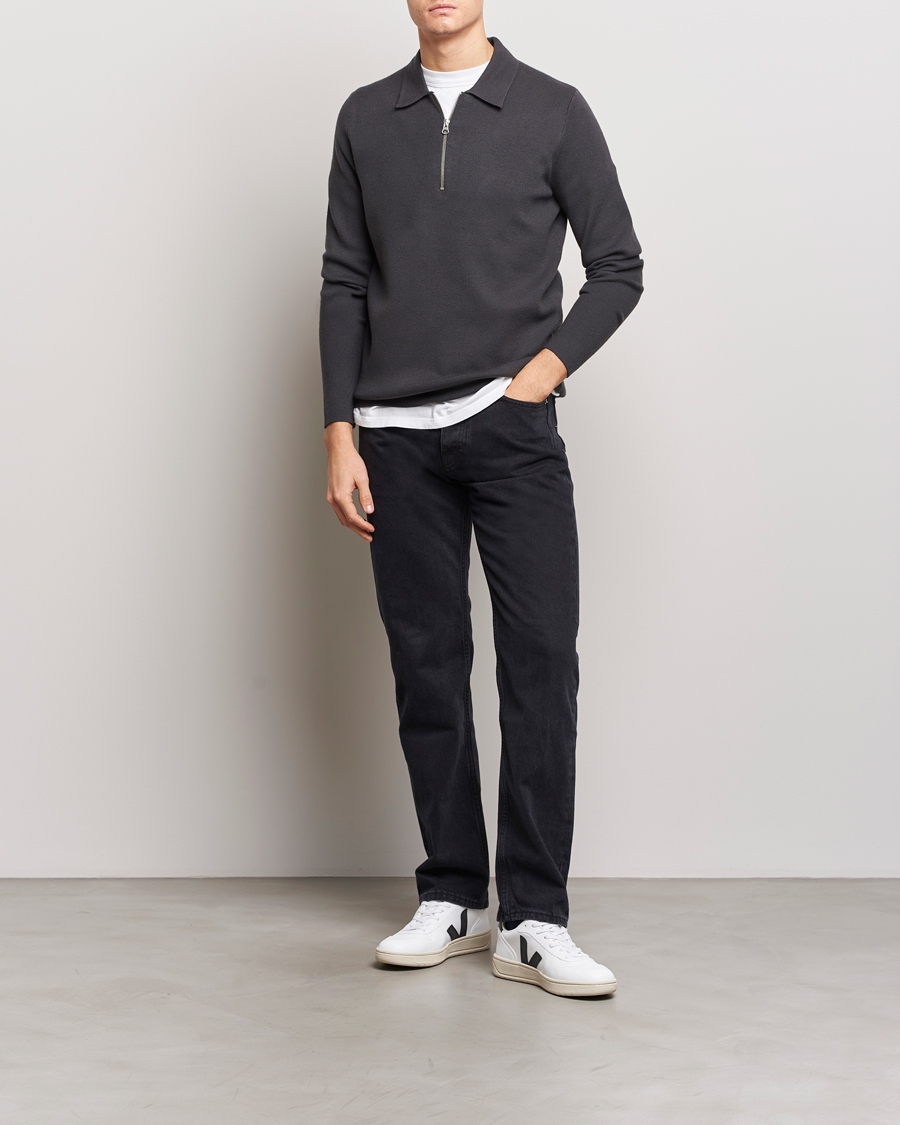 Herren | Pullover | Samsøe Samsøe | Guna Half Zip Volcanic Ash