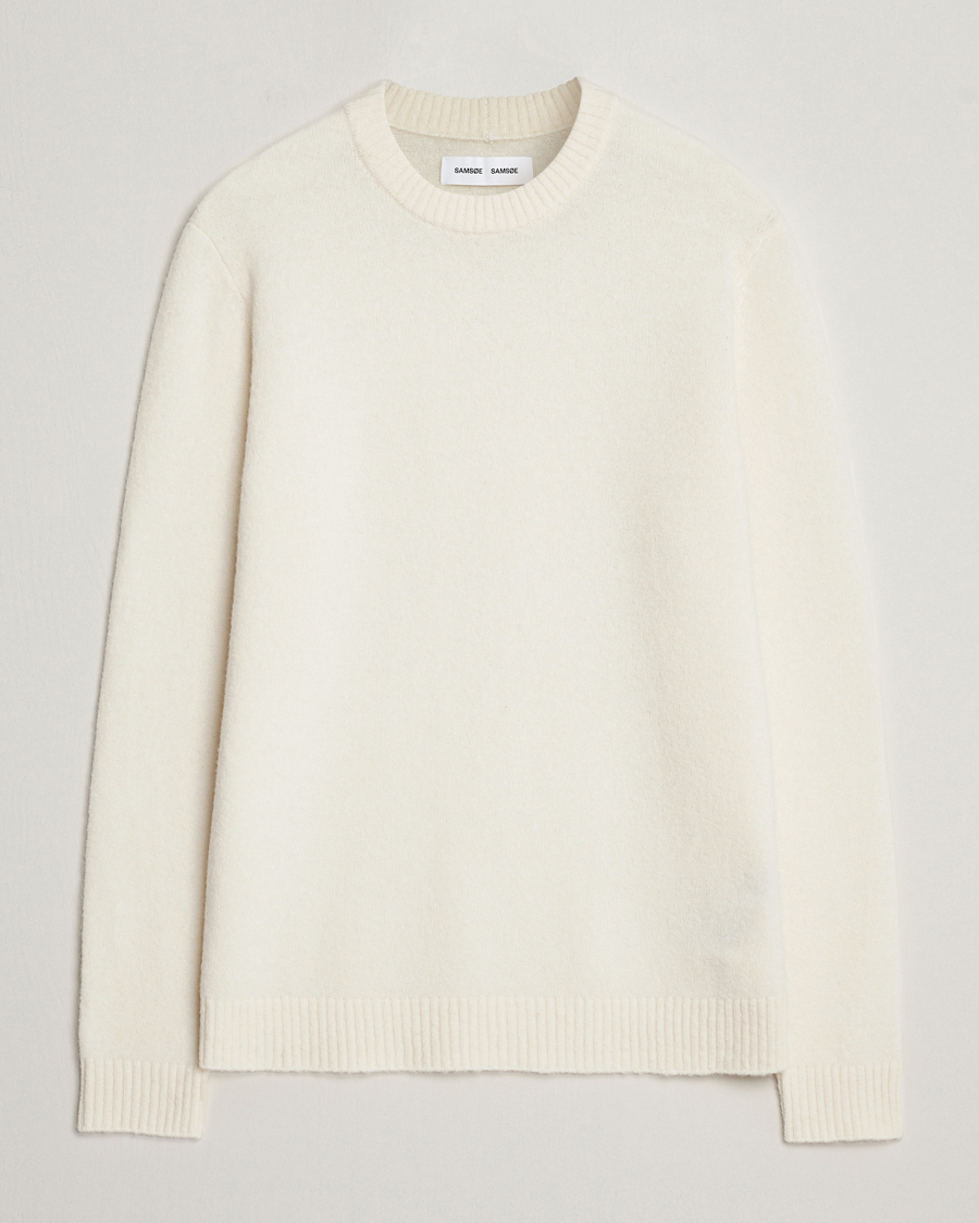 Herren | Pullover | Samsøe Samsøe | Butler Yak Crew Neck Clear Cream