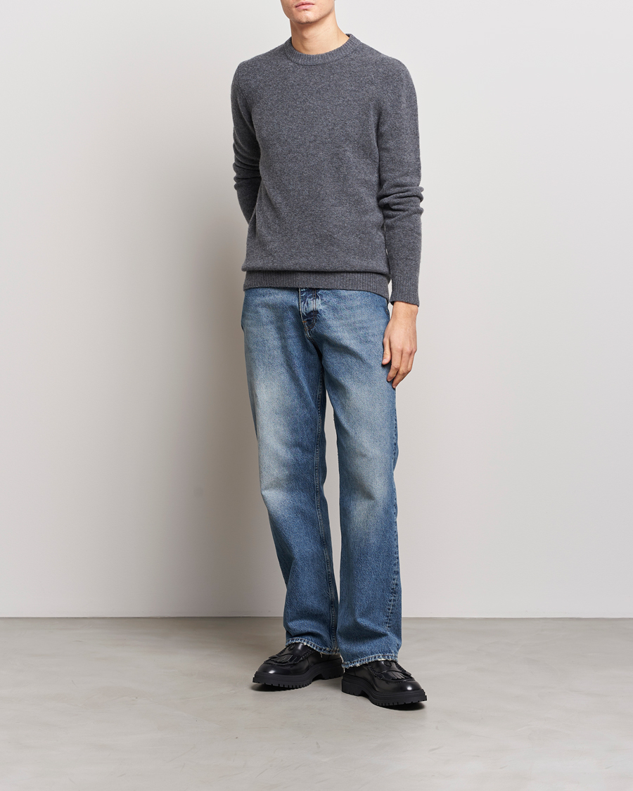 Herren | Pullover | Samsøe Samsøe | Butler Yak Crew Neck Dark Grey Melange