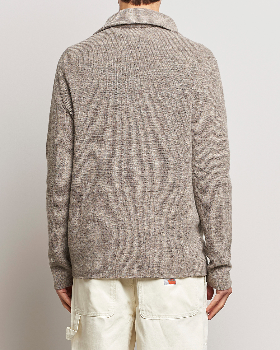 Herren | Pullover | NN07 | Carl Rib Knitted Half Zip Nature Melange