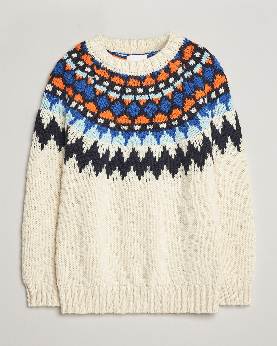 Herren | Pullover | NN07 | Felix Nordic Wool Sweater Ecru Multi