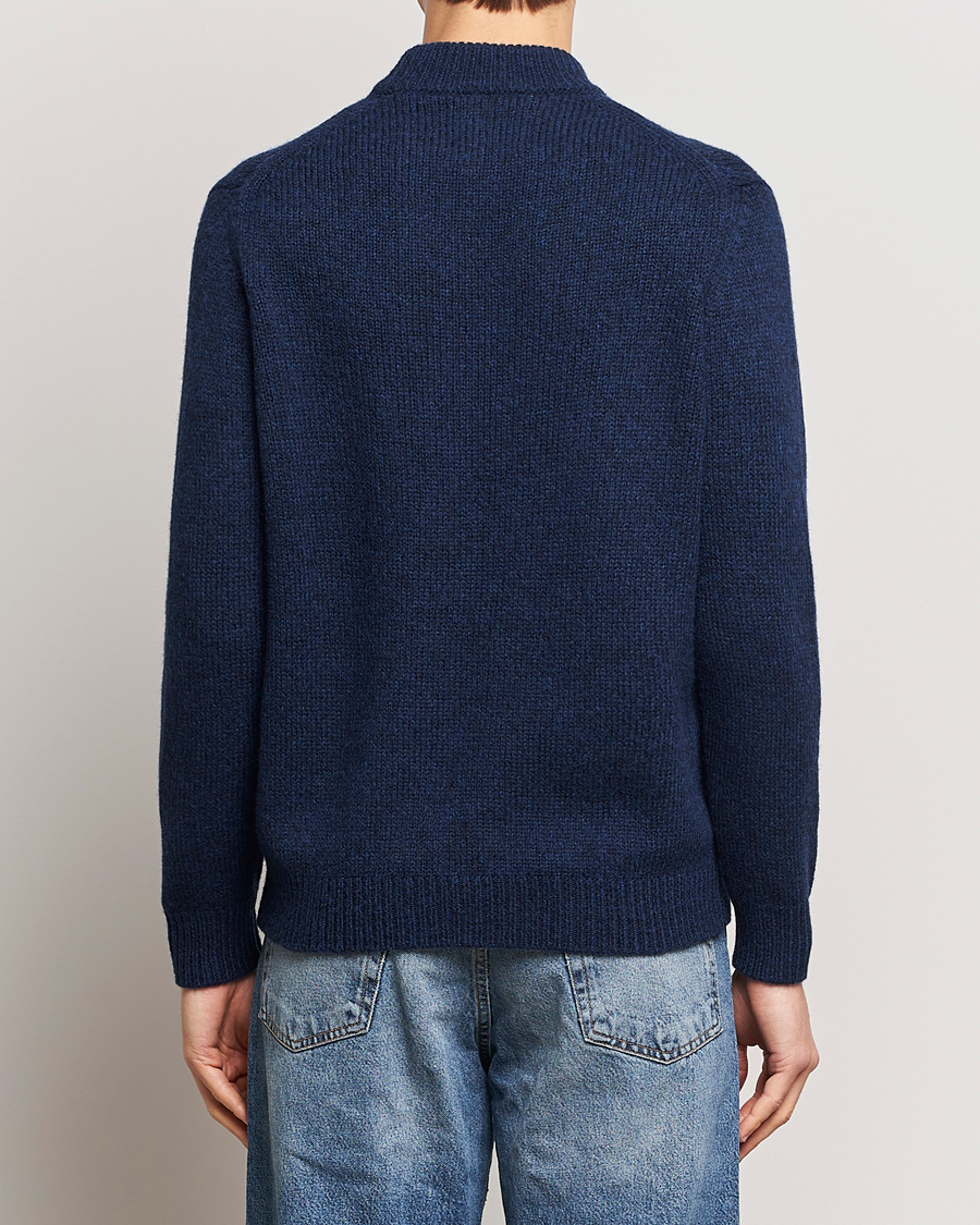 Herren | Pullover | NN07 | Nick Mock Neck Sweater Navy Blue