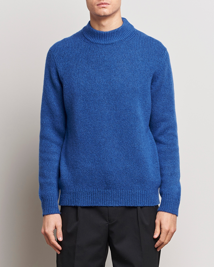 Herren | Personal Classics | NN07 | Nick Mock Neck Sweater Blue