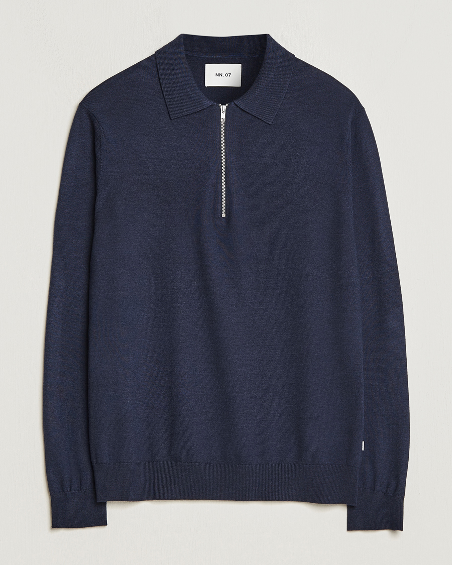 Herren | Pullover | NN07 | Sergio Half Zip Navy Melange