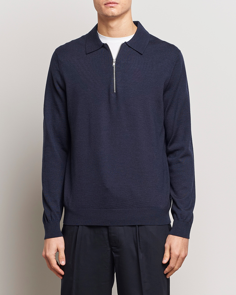 Herren | Pullover | NN07 | Sergio Half Zip Navy Melange