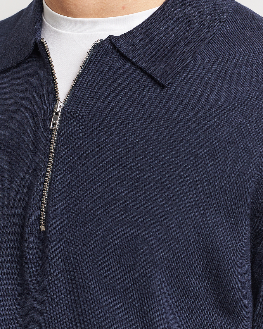 Herren | Pullover | NN07 | Sergio Half Zip Navy Melange
