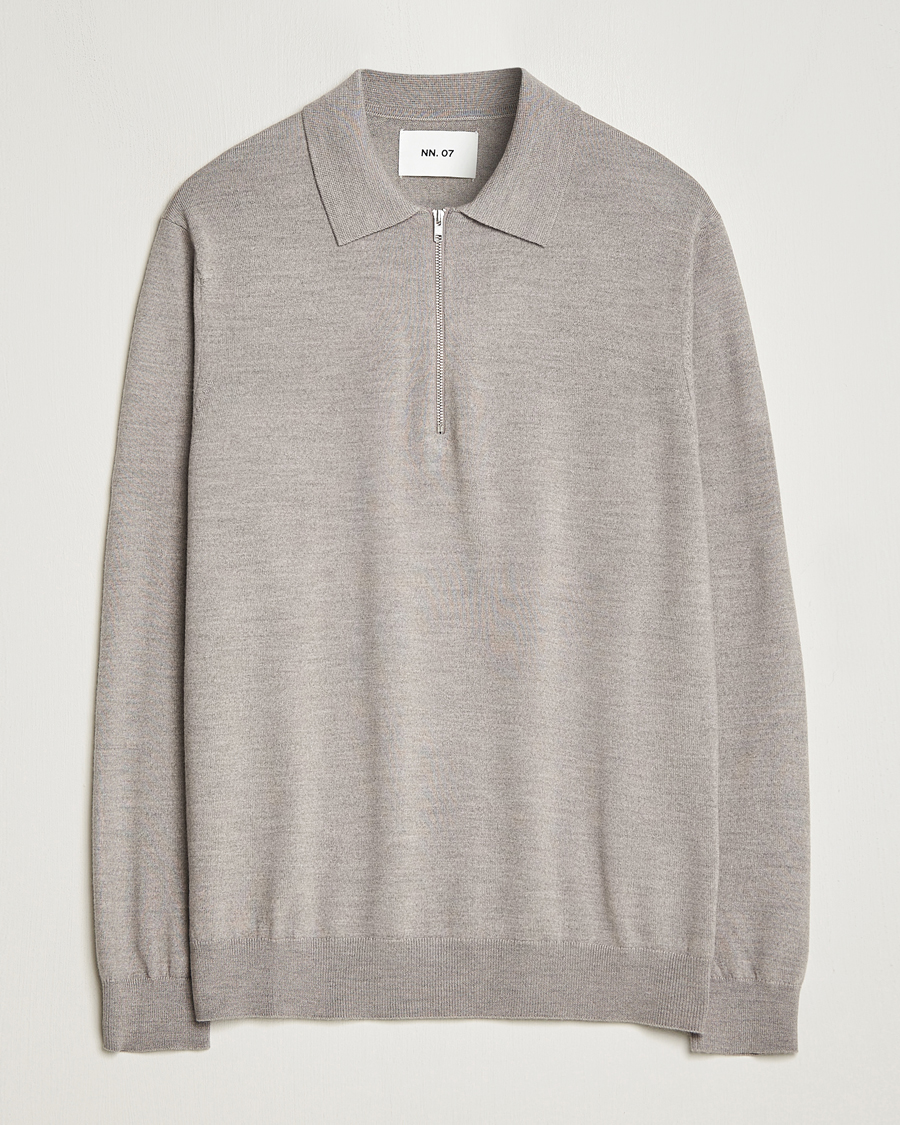 Herren | Pullover | NN07 | Sergio Half-Zip Polo Stone