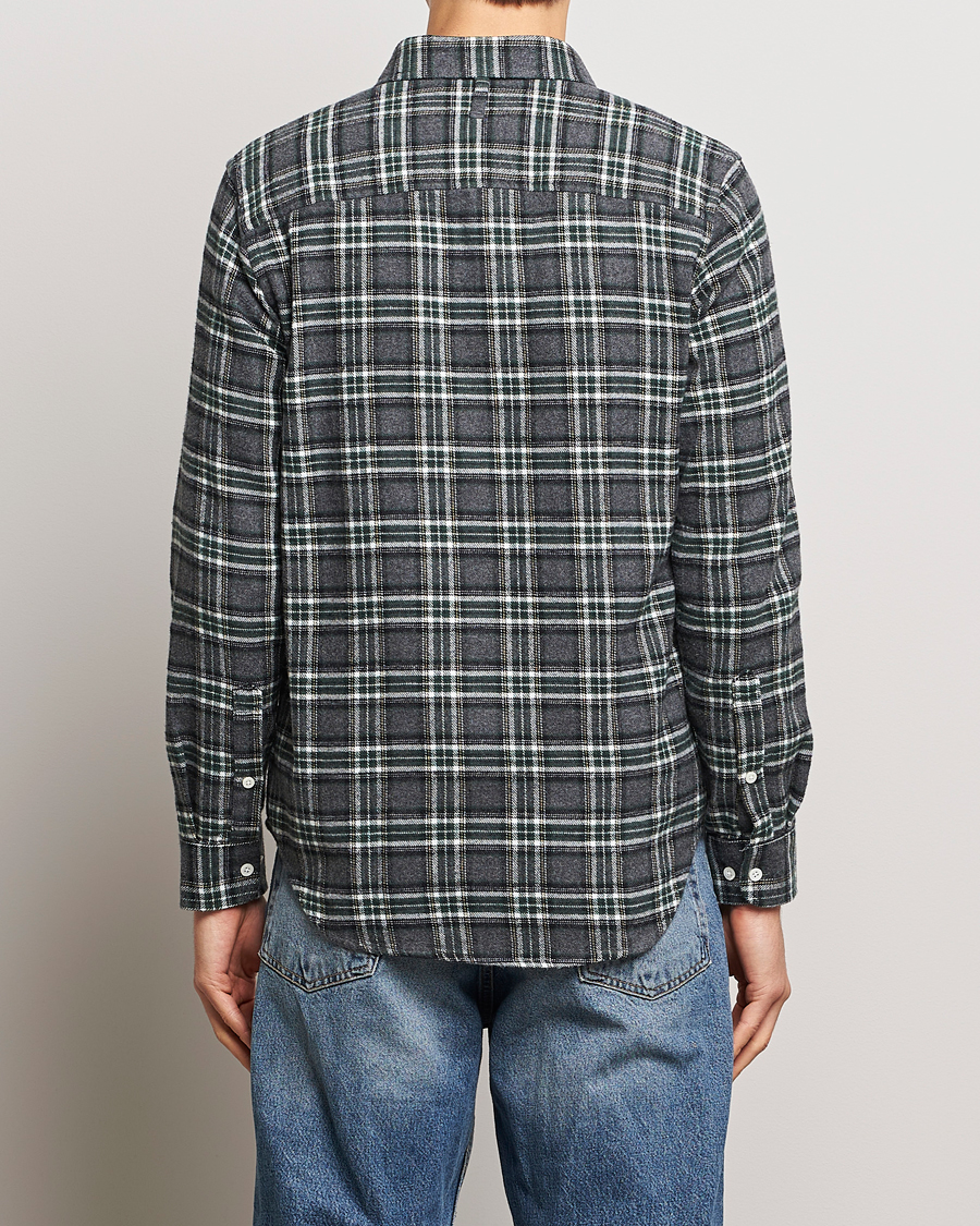 Herren | Hemden | NN07 | Arne Checked Cotton Shirt Dark Grey