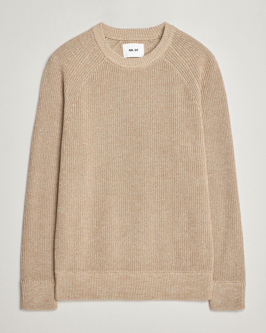 Herren | Pullover | NN07 | Jacobo Cotton Knitted Crew Neck Desert Khaki