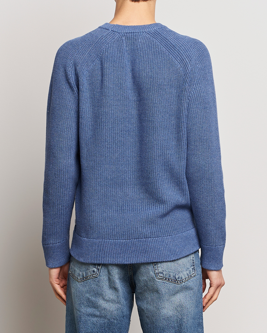 Herren | Pullover | NN07 | Jacobo Cotton Knitted Crew Neck Grey Blue