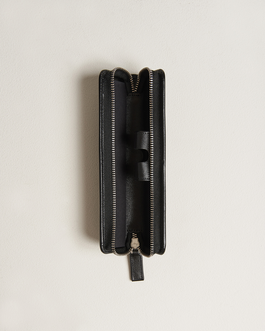 Herren | Montblanc Leather Pen Pouch w Zip Black | Montblanc | Leather Pen Pouch w Zip Black