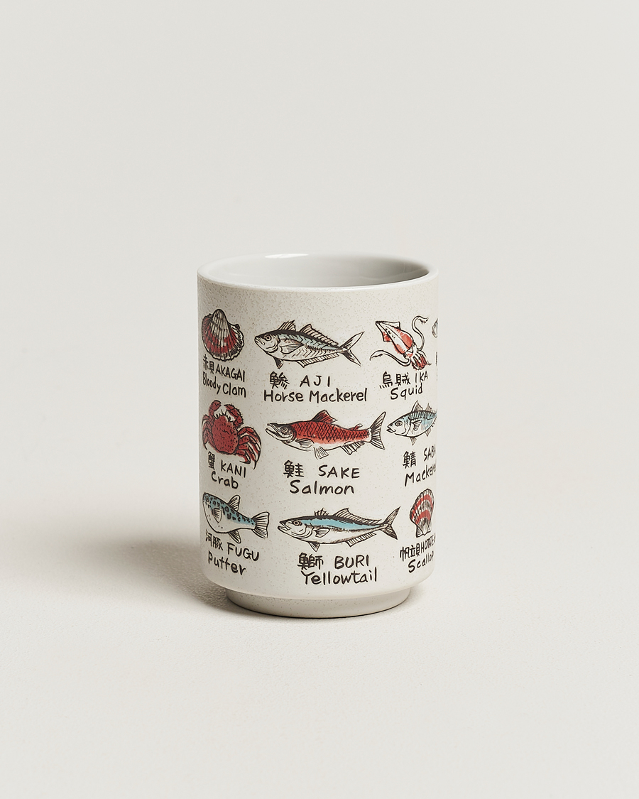 Herren | Beams Japan Ceramic Fish Sushi Cup White | Beams Japan | Ceramic Fish Sushi Cup White
