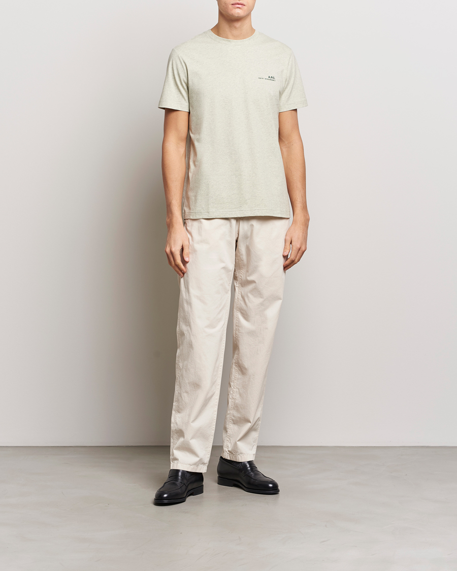 Herren | T-Shirts | A.P.C. | Item T-Shirt Vert Pale Chine