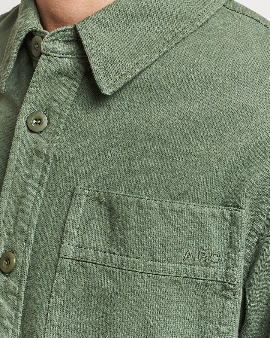 Herren | Hemden | A.P.C. | Basile Denim Overshirt Dark Green