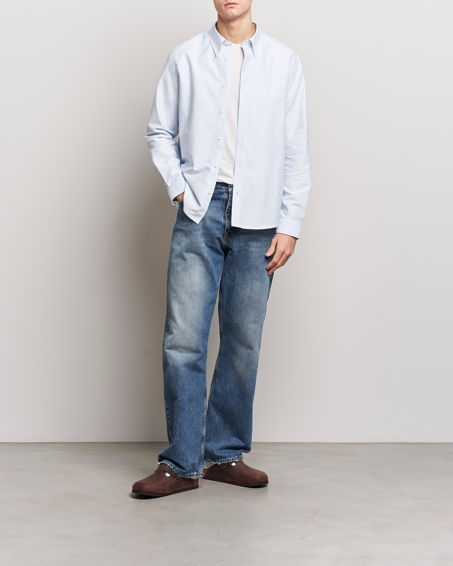 Herren | Hemden | A.P.C. | Greg Striped Oxford Shirt Blue/White