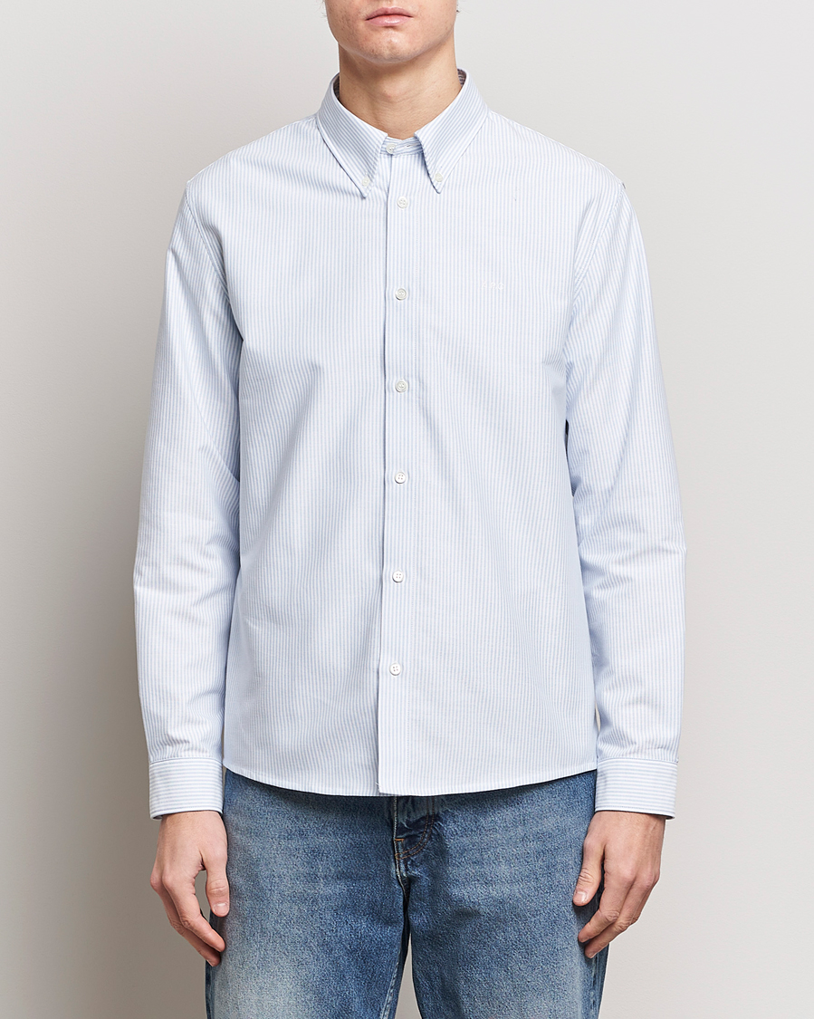 Herren | Hemden | A.P.C. | Greg Striped Oxford Shirt Blue/White