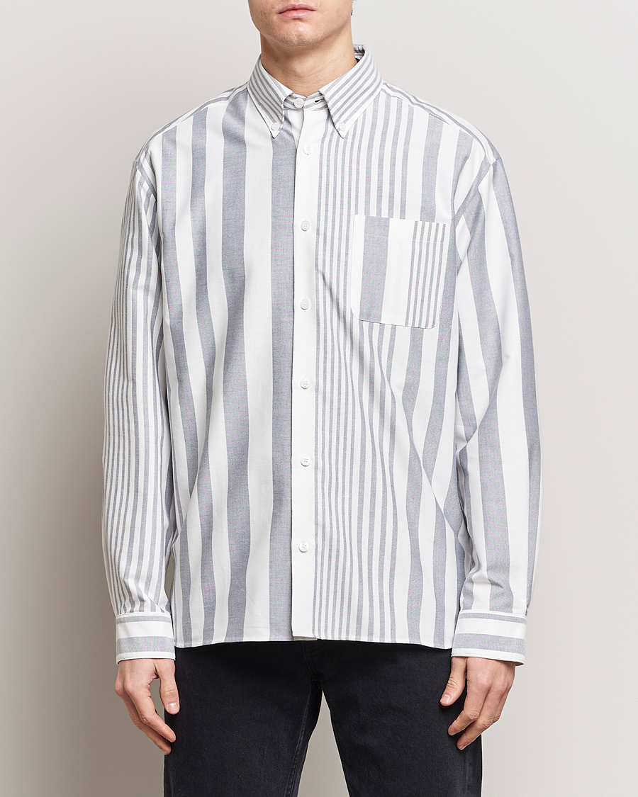 Herren | Hemden | A.P.C. | Mateo Striped Oxford Shirt Marine/White