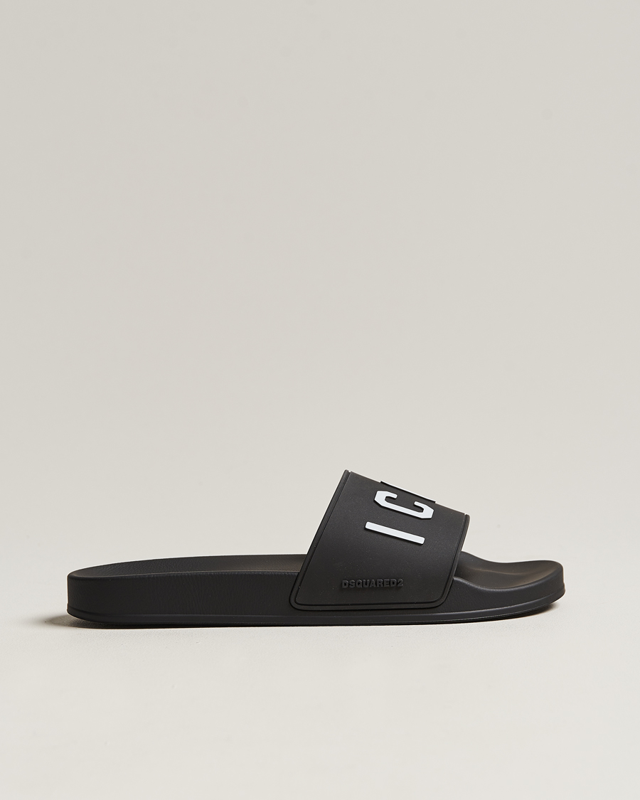 Herren | Dsquared2 Be Icon Slides Black | Dsquared2 | Be Icon Slides Black