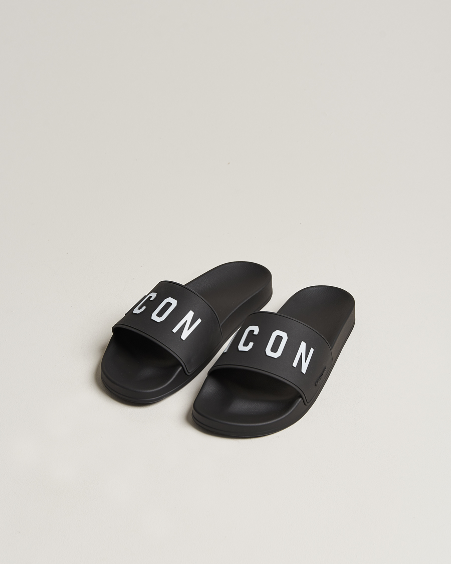 Herren | Dsquared2 Be Icon Slides Black | Dsquared2 | Be Icon Slides Black