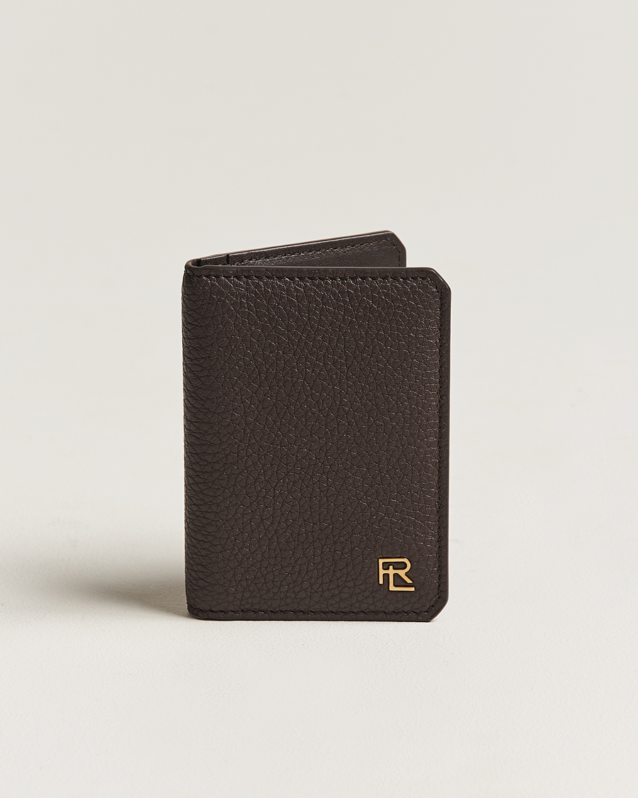 Herren | Ralph Lauren Purple Label Pebbled Calfskin Wallet Dark Brown | Ralph Lauren Purple Label | Pebbled Calfskin Wallet Dark Brown