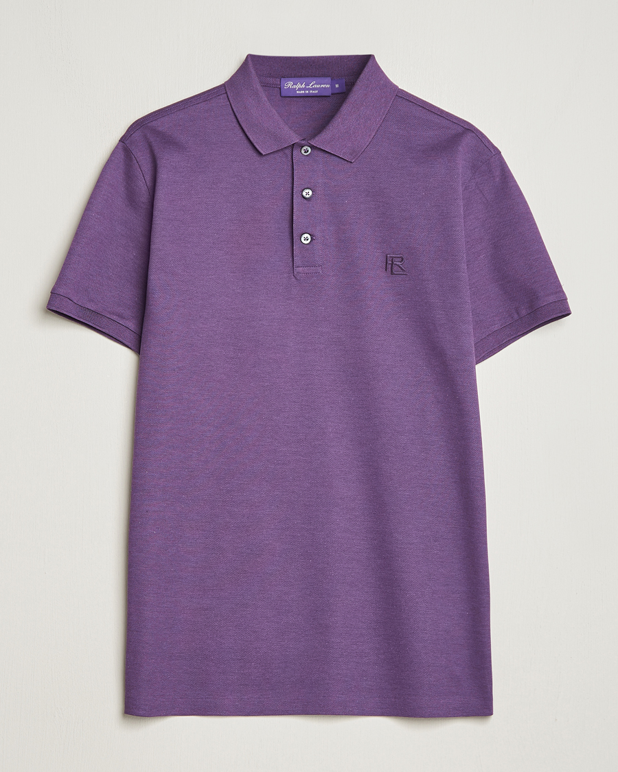 Herren | Poloshirts | Ralph Lauren Purple Label | Mercerized Cotton Polo Purple Melange