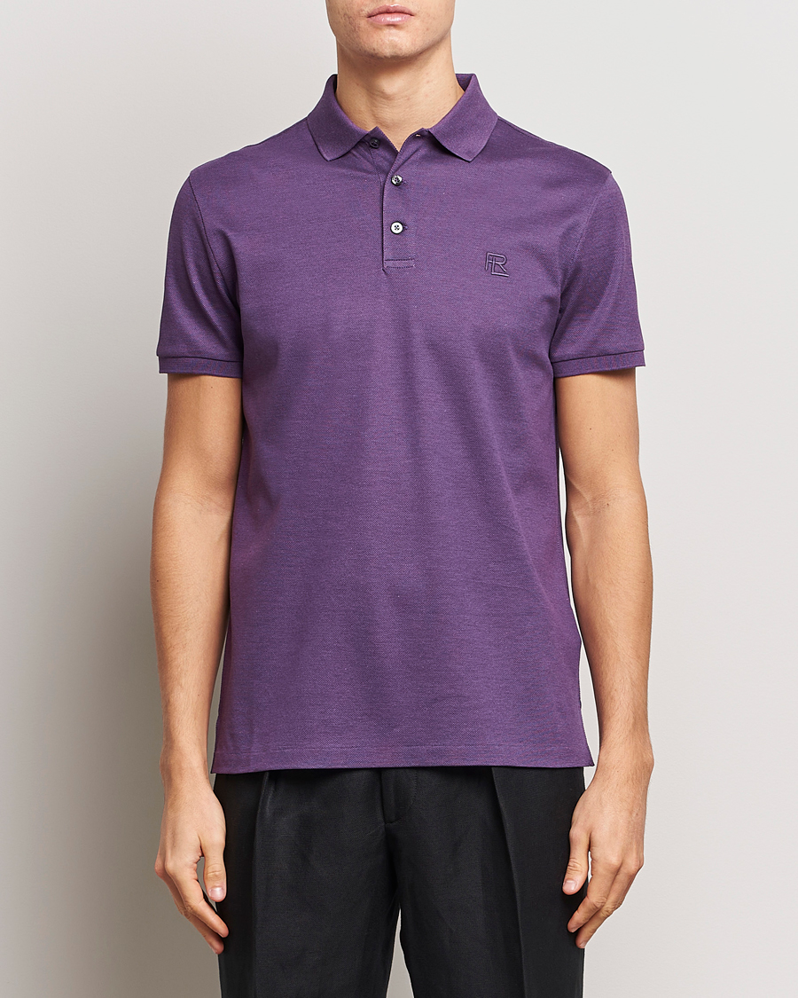 Herren | Poloshirts | Ralph Lauren Purple Label | Mercerized Cotton Polo Purple Melange