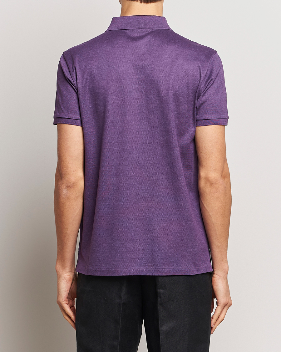 Herren | Poloshirts | Ralph Lauren Purple Label | Mercerized Cotton Polo Purple Melange