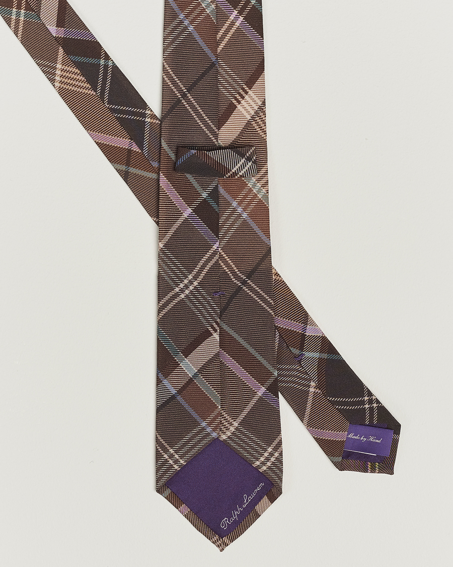 Herren | Ralph Lauren Purple Label Tartan Tie Brown Multi | Ralph Lauren Purple Label | Tartan Tie Brown Multi