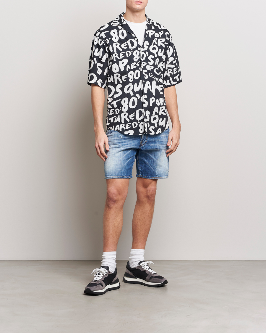 Herren | Hemden | Dsquared2 | Pop 80's Bowling Shirt Black