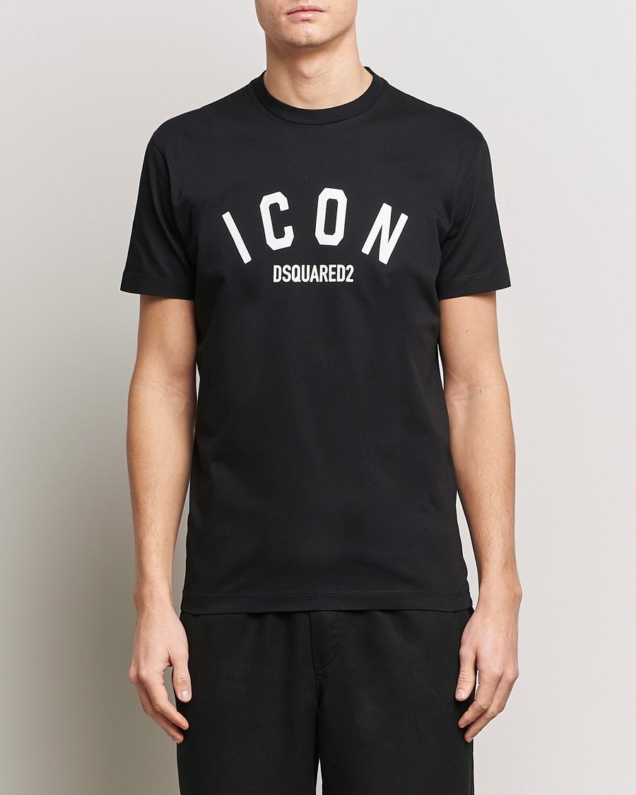 Herren | Dsquared2 | Dsquared2 | Cool Fit Be Icon Crew Neck T-Shirt Black