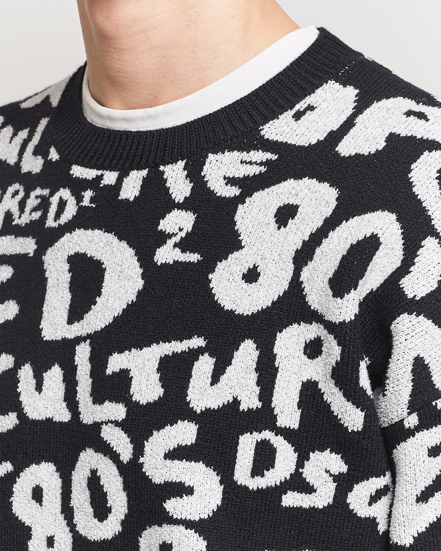 Herren | Pullover | Dsquared2 | Pop 80's Crew Neck Knitted Sweater Black
