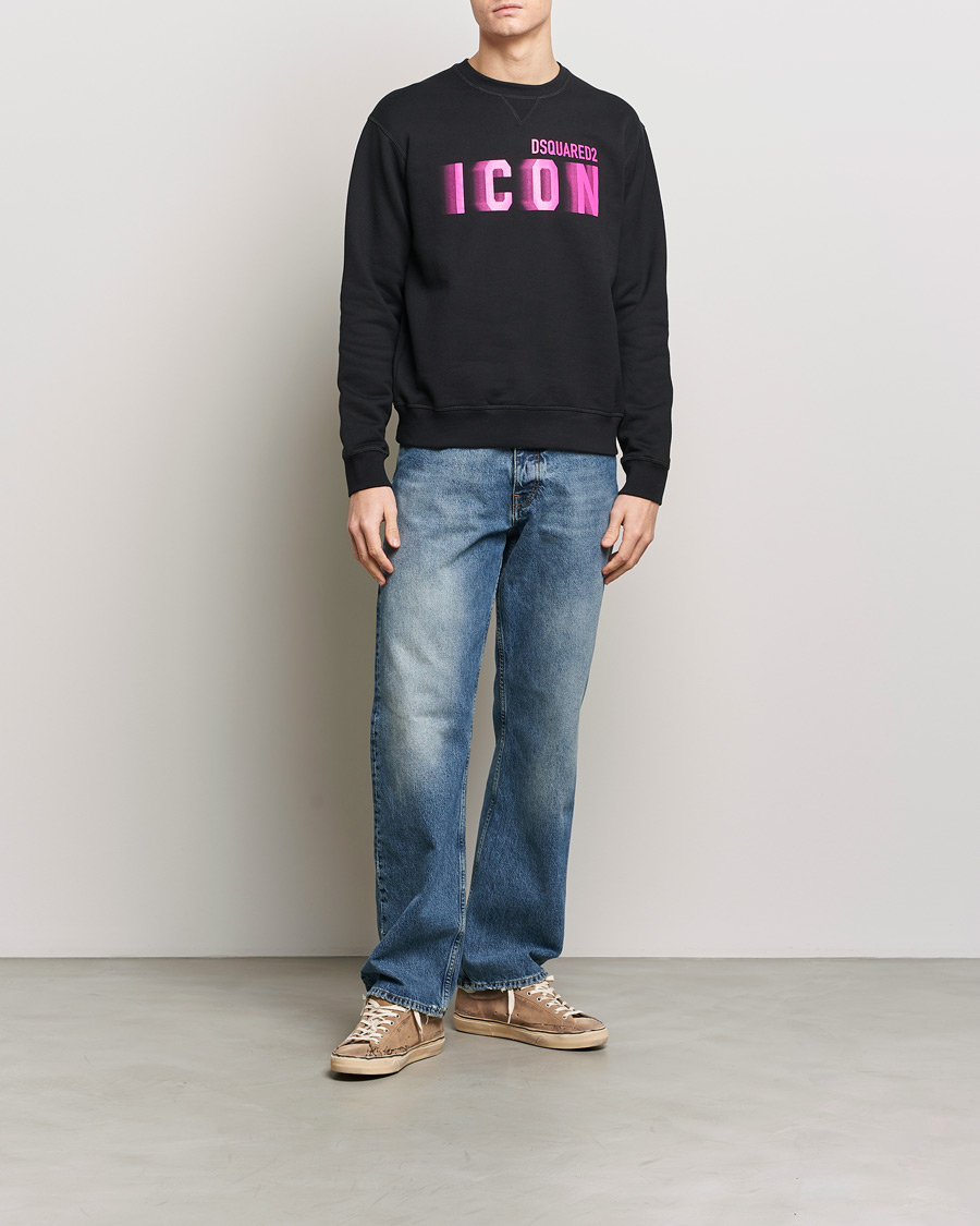 Herren | Pullover | Dsquared2 | Cool Fit Icon Blur Crew Neck Sweatshirt Black